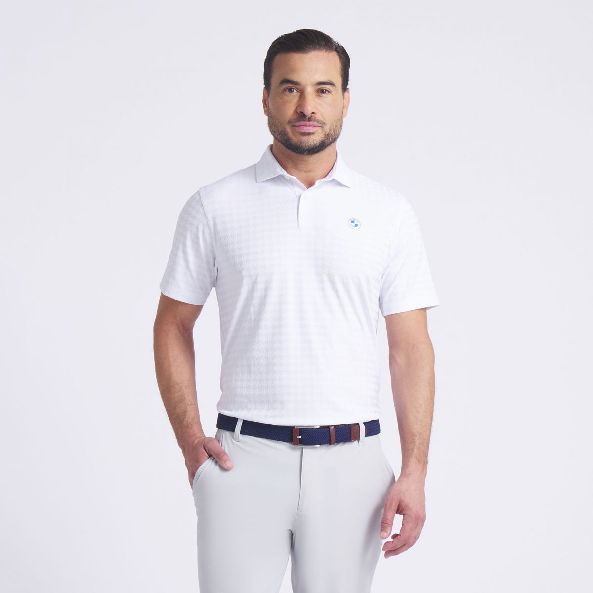 高爾夫男polo衫 白